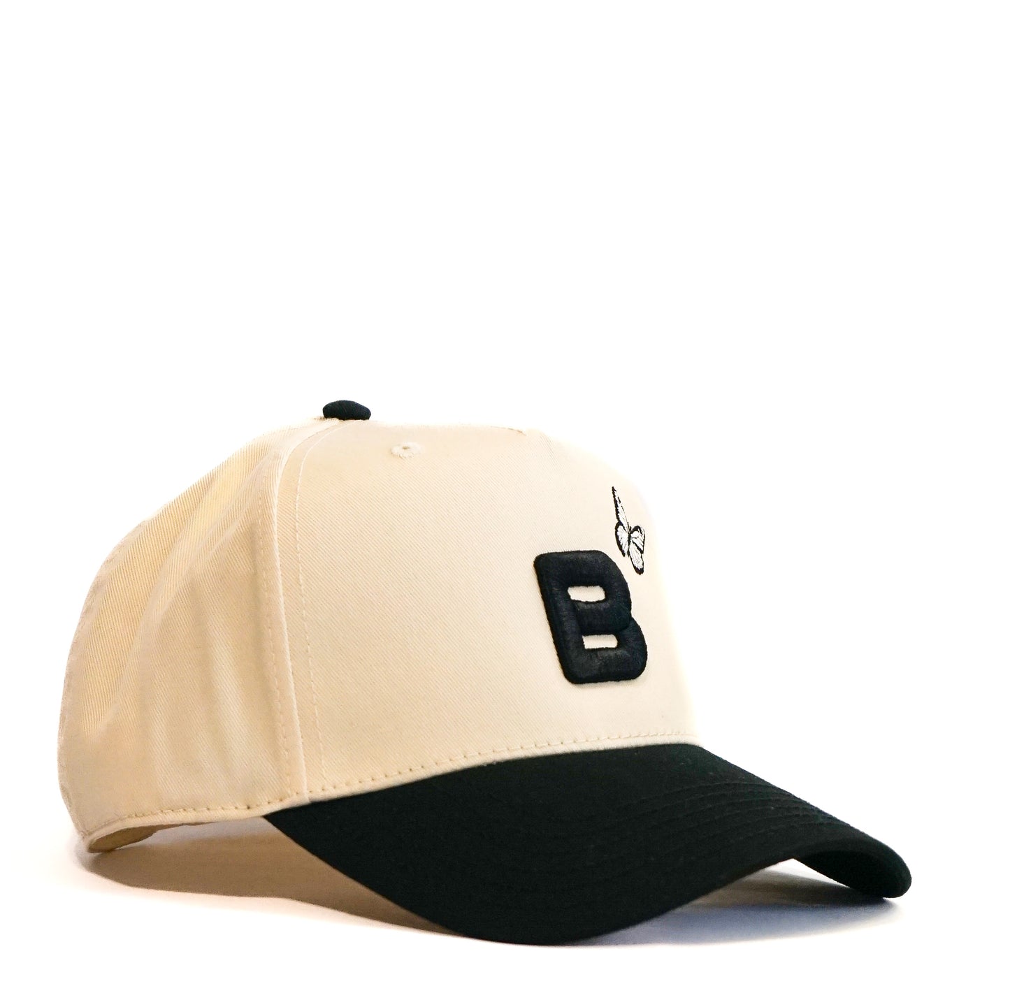 Butterfly "B" Cap by Bside Studio “Cream/Black”
