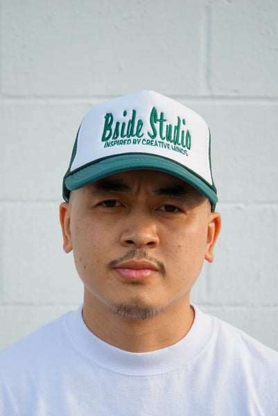 Caps & Coffee by Bside Studio (Sept 2023)Green/White Trucker