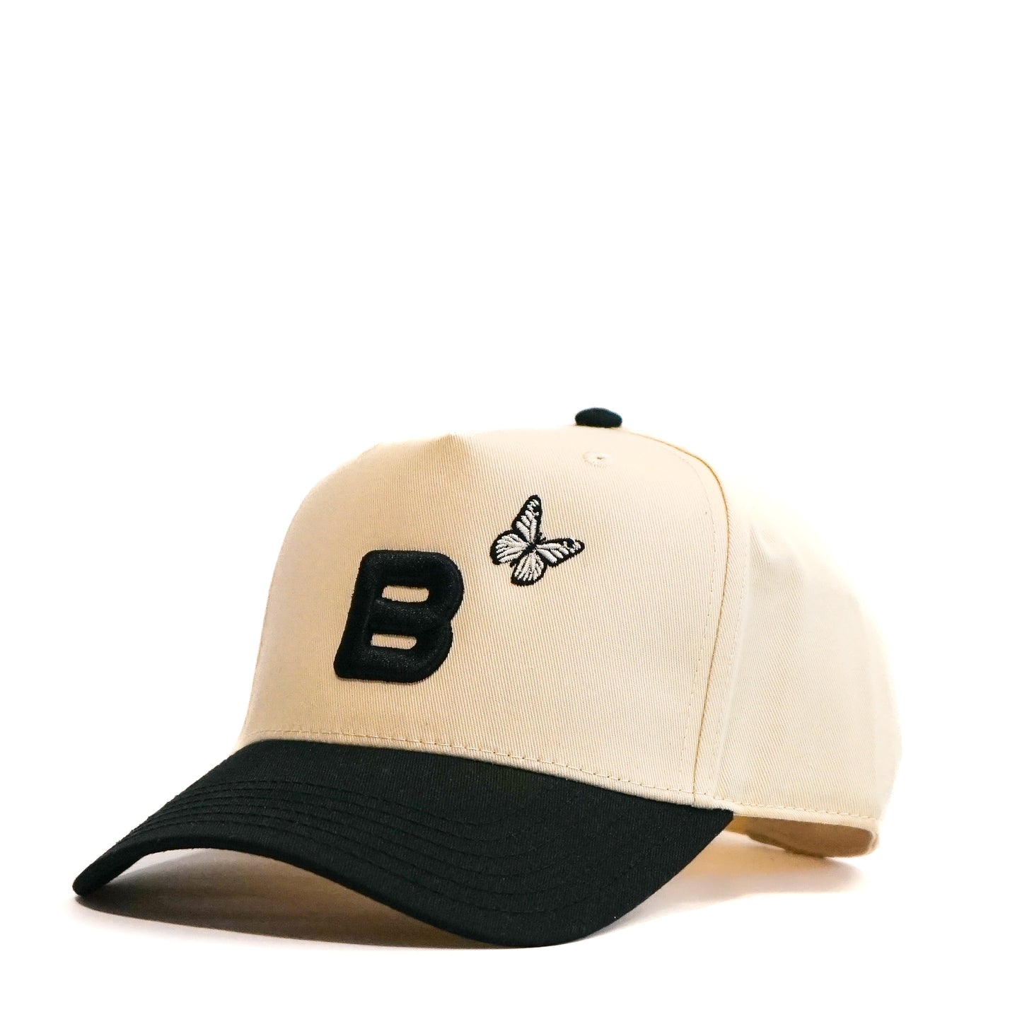 Butterfly "B" Cap by Bside Studio “Cream/Black”