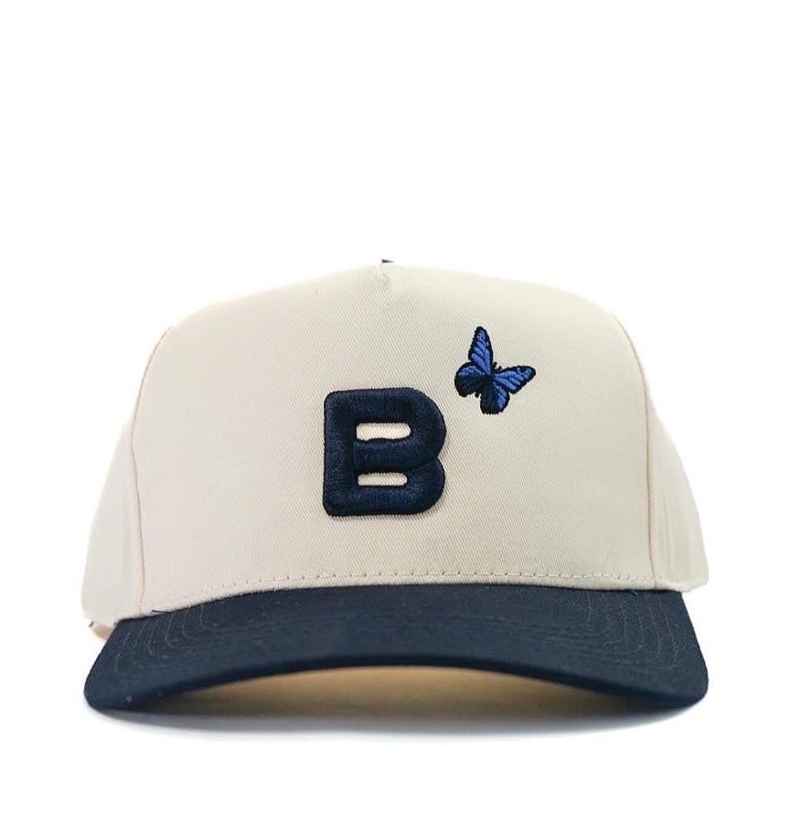Butterfly "B" Cap by Bside Studio “cream/navy”