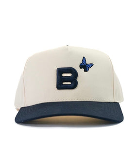 Butterfly "B" Cap by Bside Studio “cream/navy”