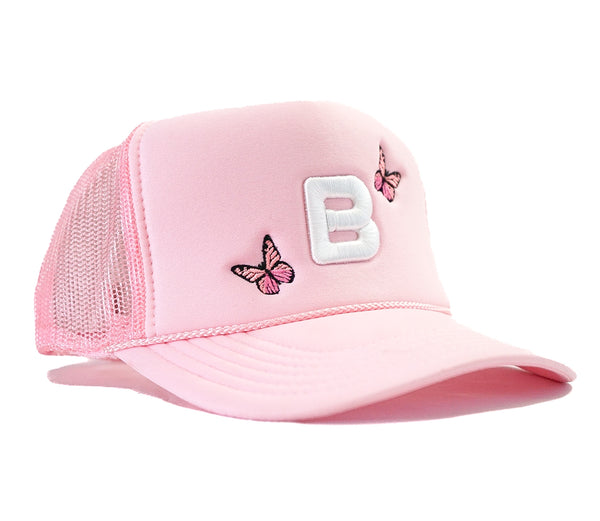 Double Butterfly "B" Cap by Bside Studio 🦋 Trucker “Pink”