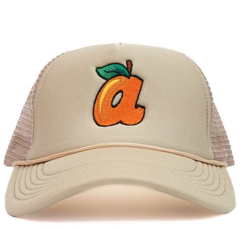 A Peach Trucker Hat Tan (Mid Profile)