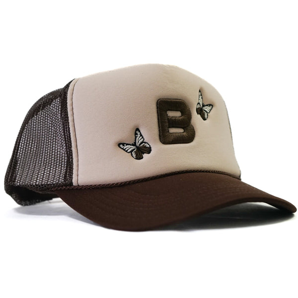 Double Butterfly "B" Cap by Bside Studio  ”Brown/Tan”