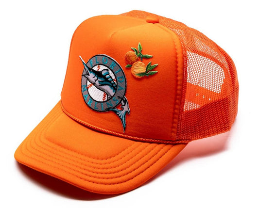 A Florida Marlins Trucker By Bside Studio “Orange” 2020